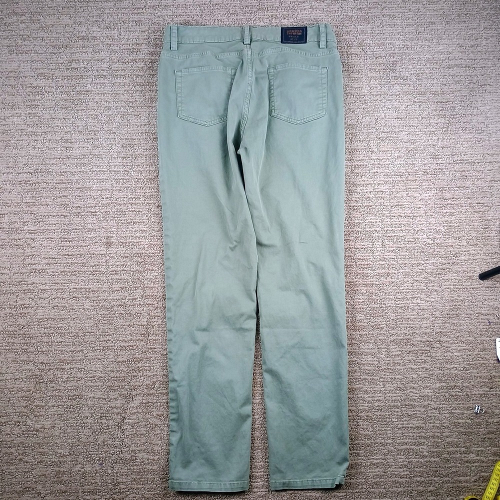 Brooks Brothers Slim Fit Pants Mens 31x30 Sage Green Chino Preppy Aesthetic - Picture 8 of 9